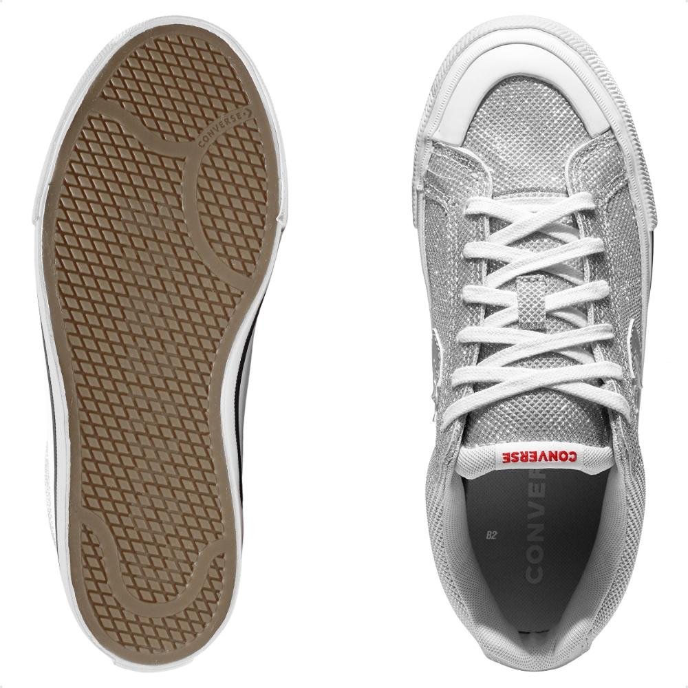 Tênis Converse Sport Casual Feminino Prata 7