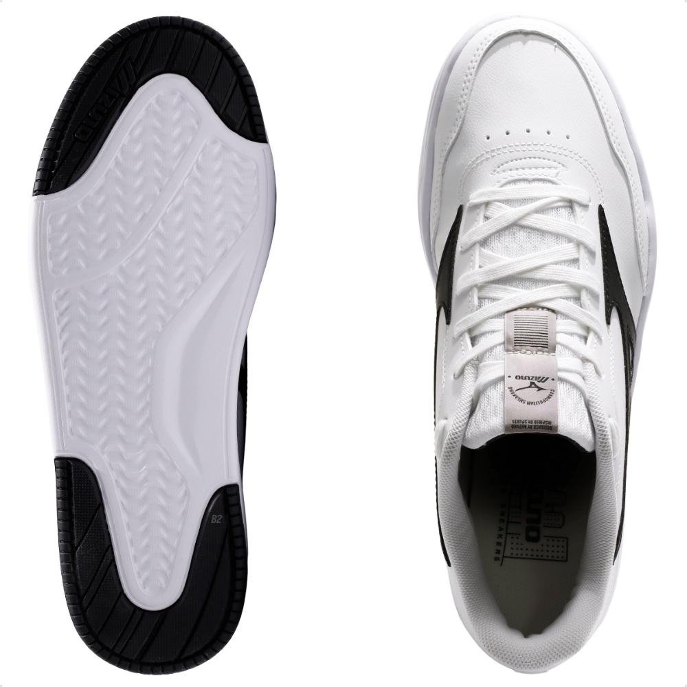 Tênis Mizuno City Wall Unissex Branco/Preto 6