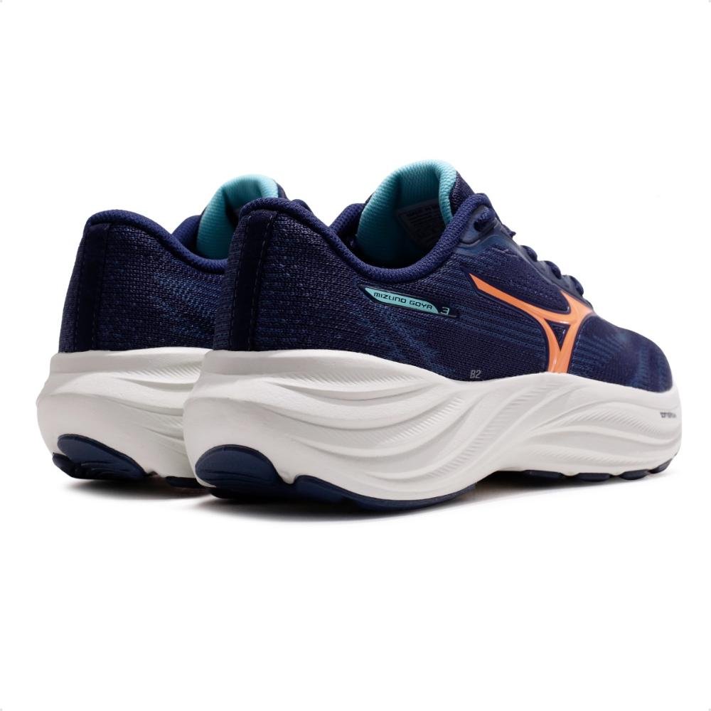 Tênis Mizuno Goya 3 Feminino Azul Marinho/Salmão 5