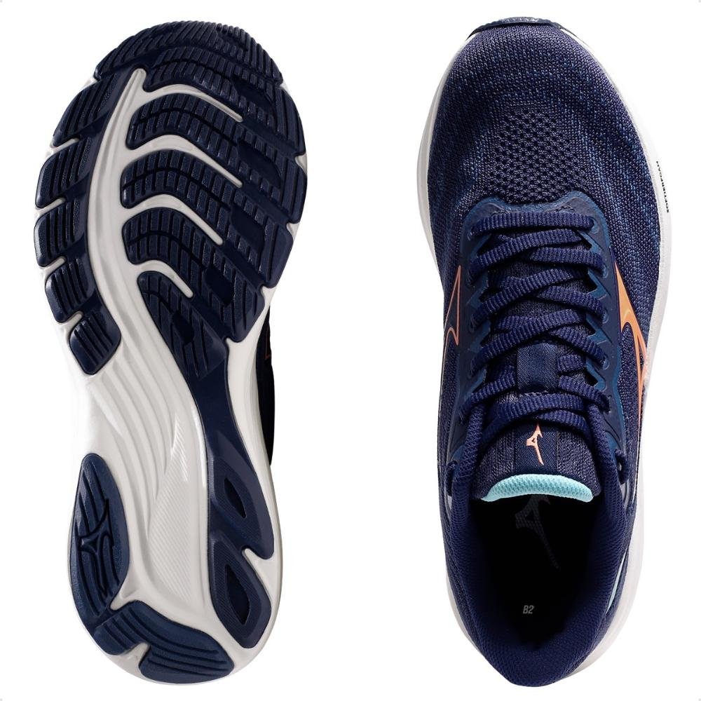 Tênis Mizuno Goya 3 Feminino Azul Marinho/Salmão 6