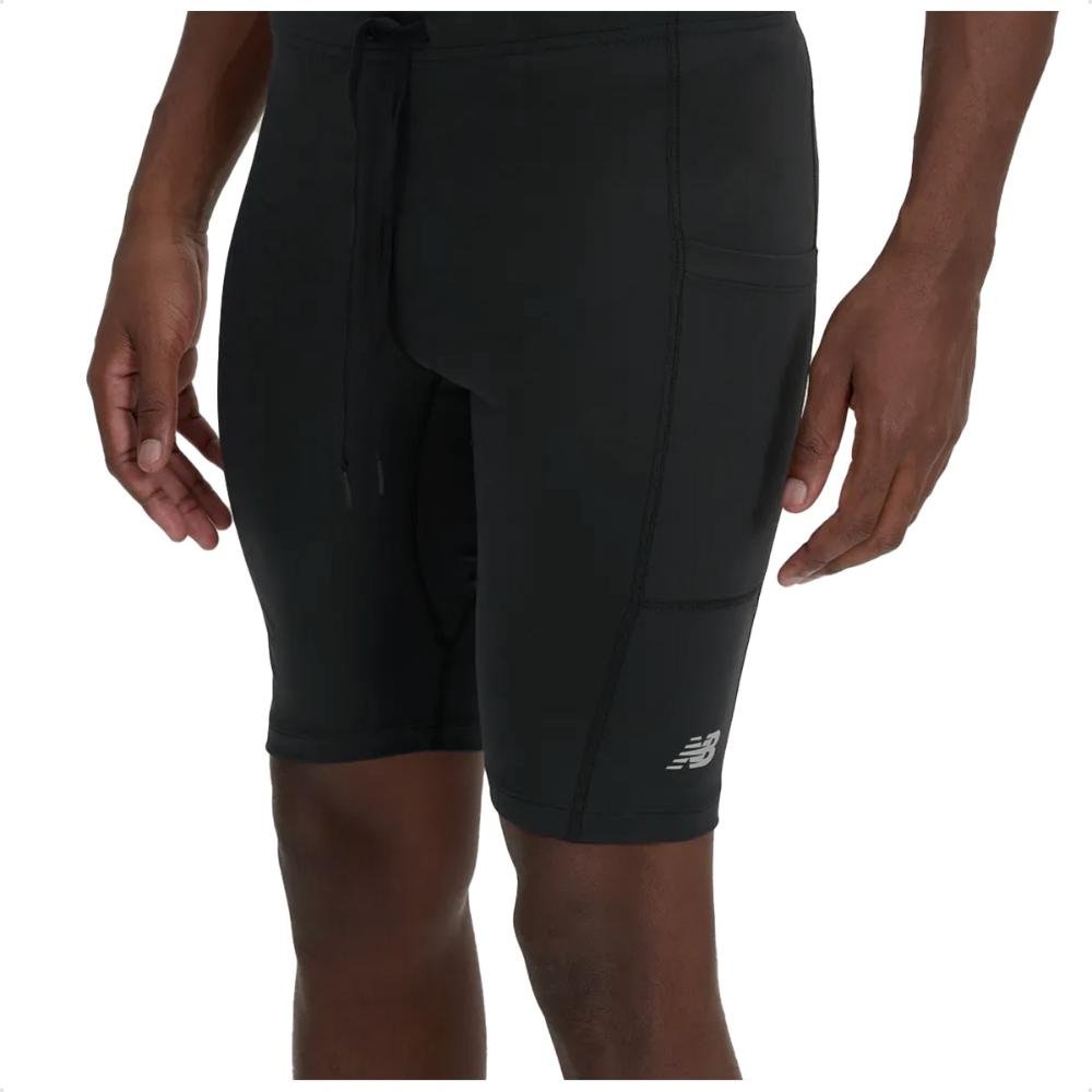 Bermuda New Balance Sport Essentials Compressao 9 Masculina Preto 5