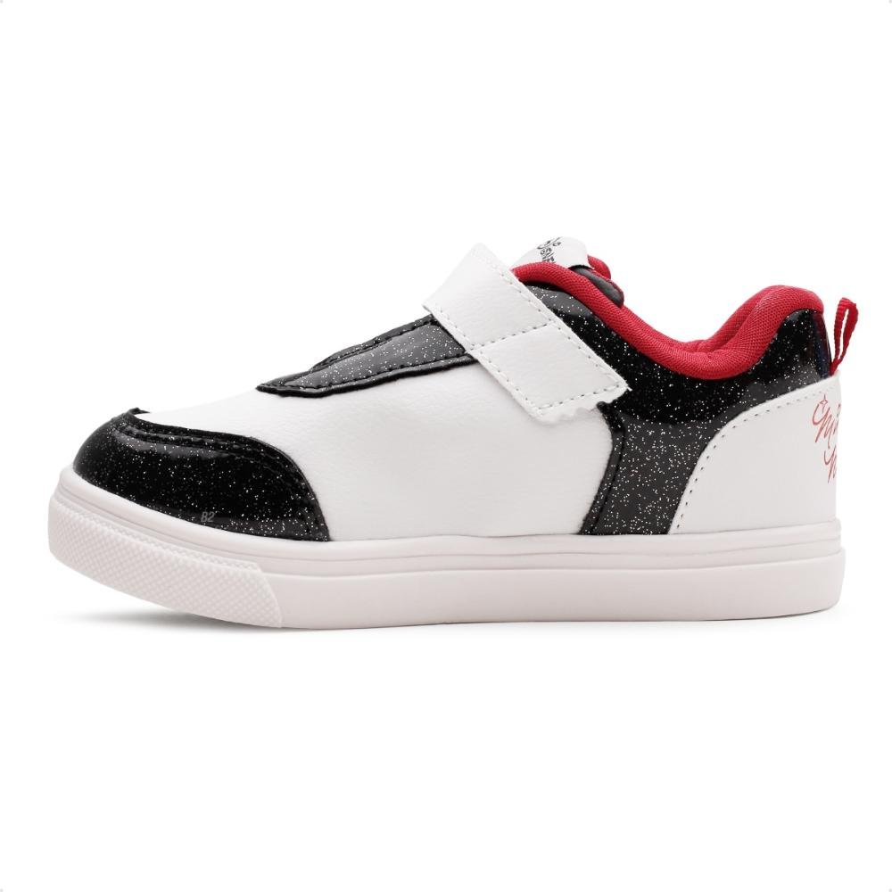 Tênis Disney Minnie Infantil Calce Fácil Branco/Preto 2