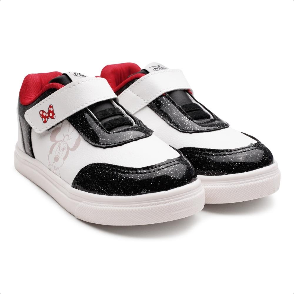 Tênis Disney Minnie Infantil Calce Fácil Branco/Preto 3