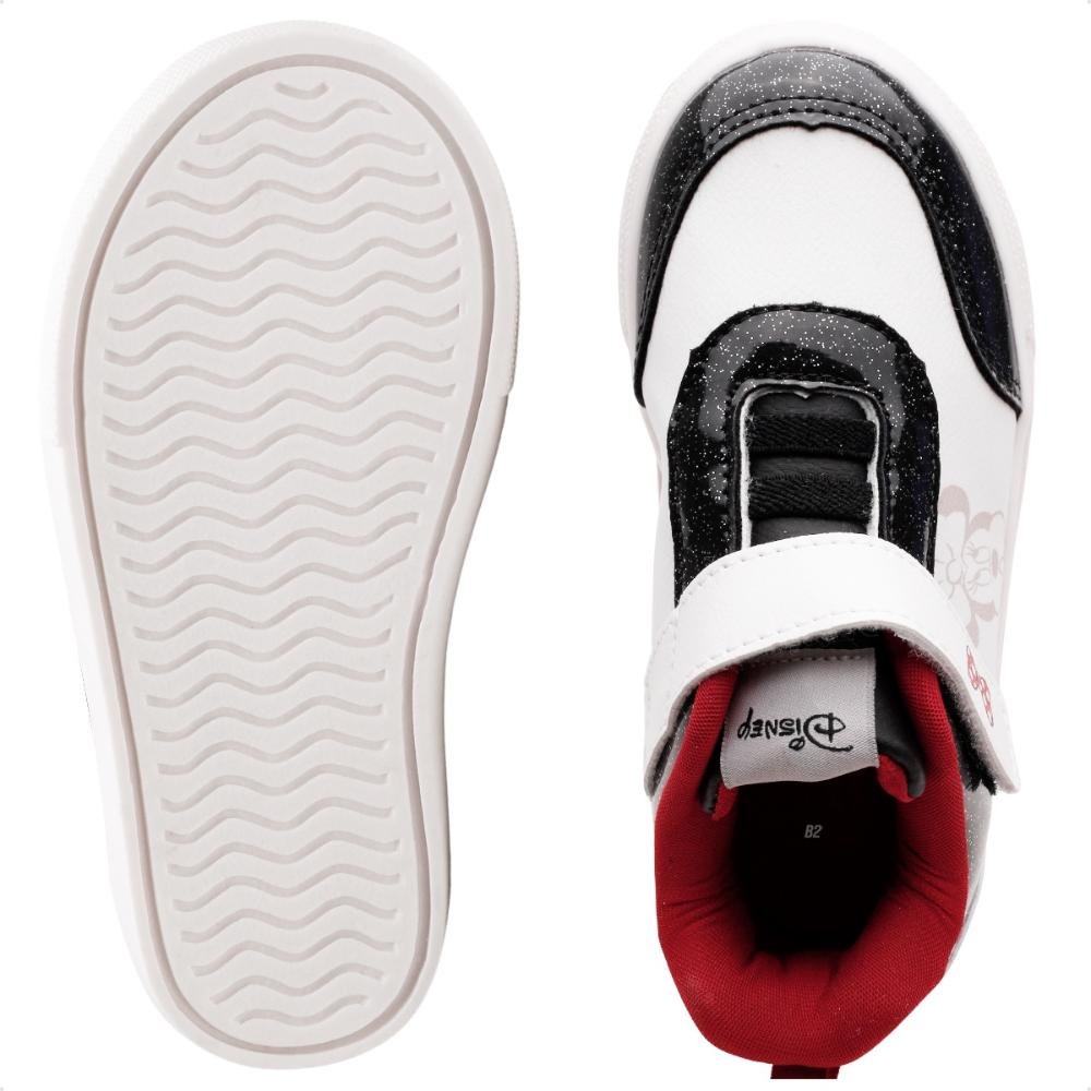 Tênis Disney Minnie Infantil Calce Fácil Branco/Preto 6