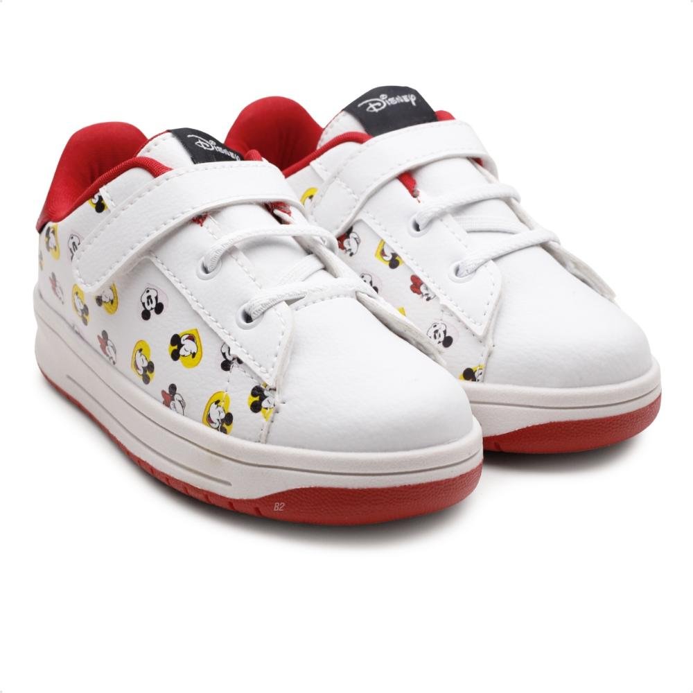 Tênis Disney Minnie Infantil Calce Fácil Branco/Vermelho 3