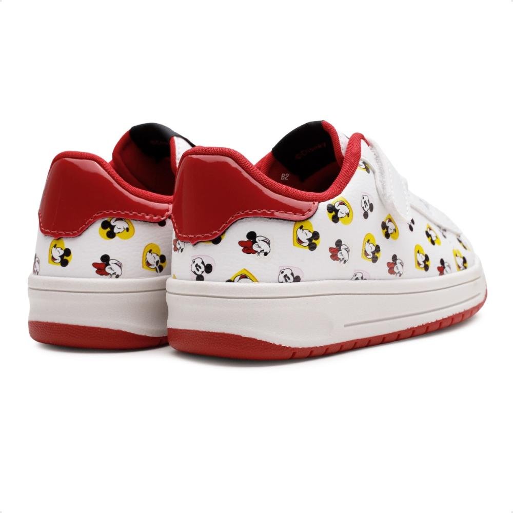 Tênis Disney Minnie Infantil Calce Fácil Branco/Vermelho 5