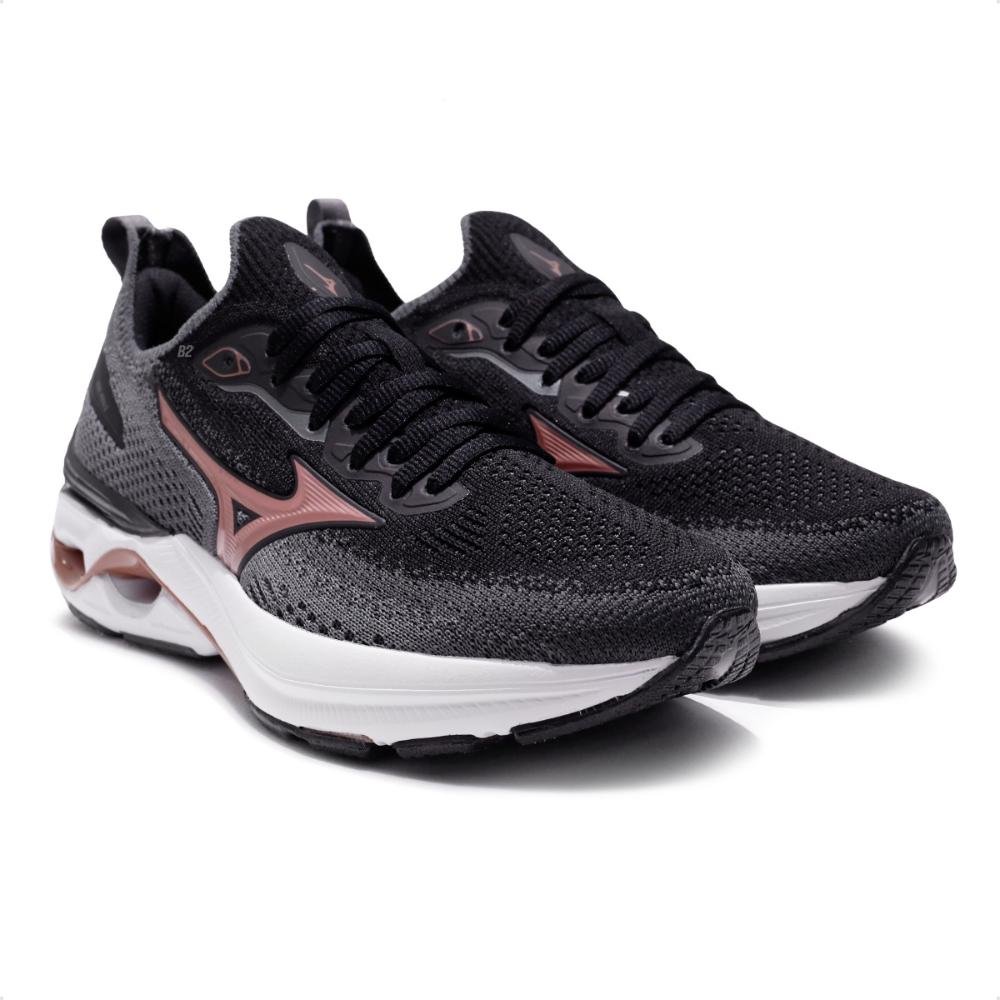 Tênis Mizuno Wave Mirai 8 Feminino Preto/Rose 3