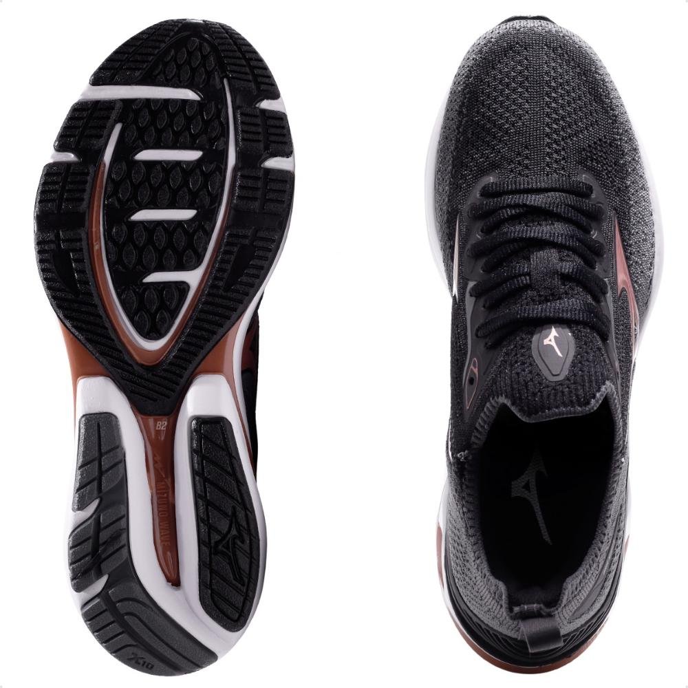 Tênis Mizuno Wave Mirai 8 Feminino Preto/Rose 6