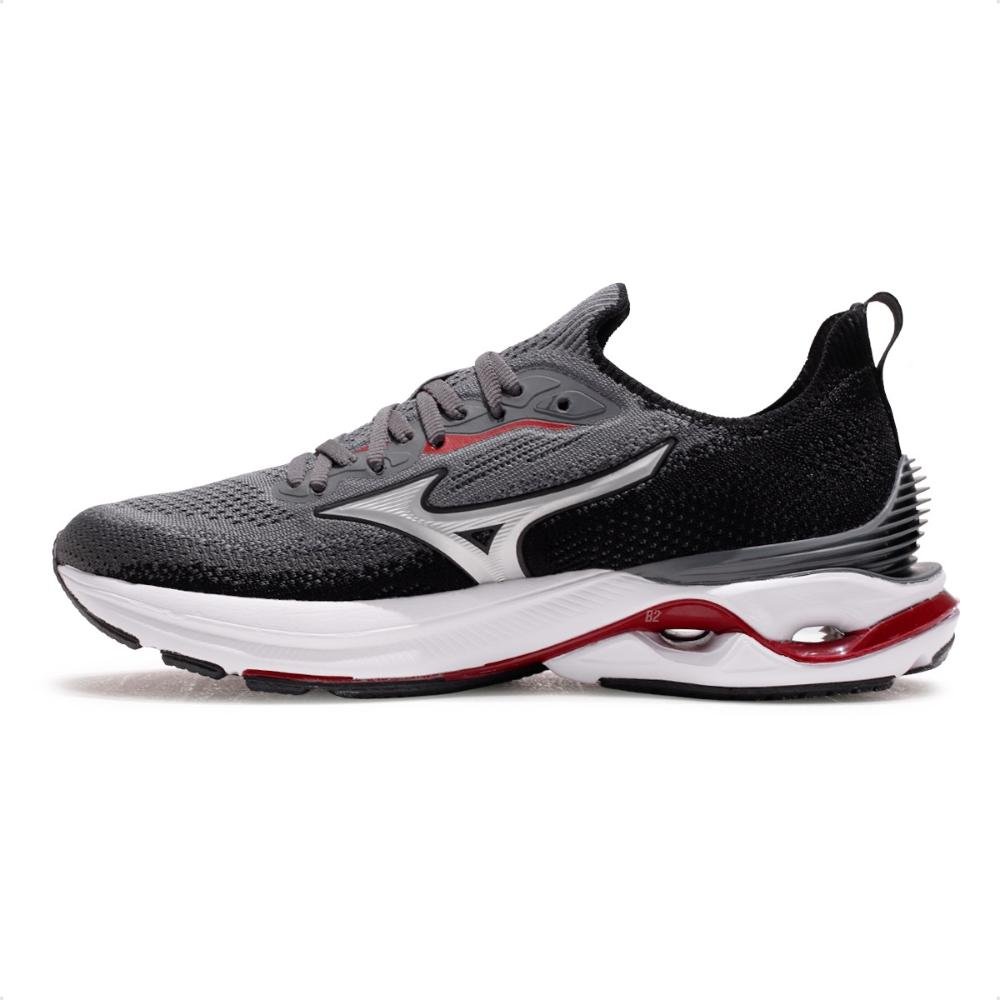 Tênis Mizuno Wave Mirai 8 Masculino Preto/Cinza 2