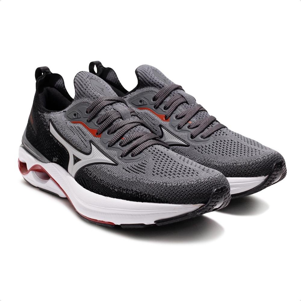 Tênis Mizuno Wave Mirai 8 Masculino Preto/Cinza 3