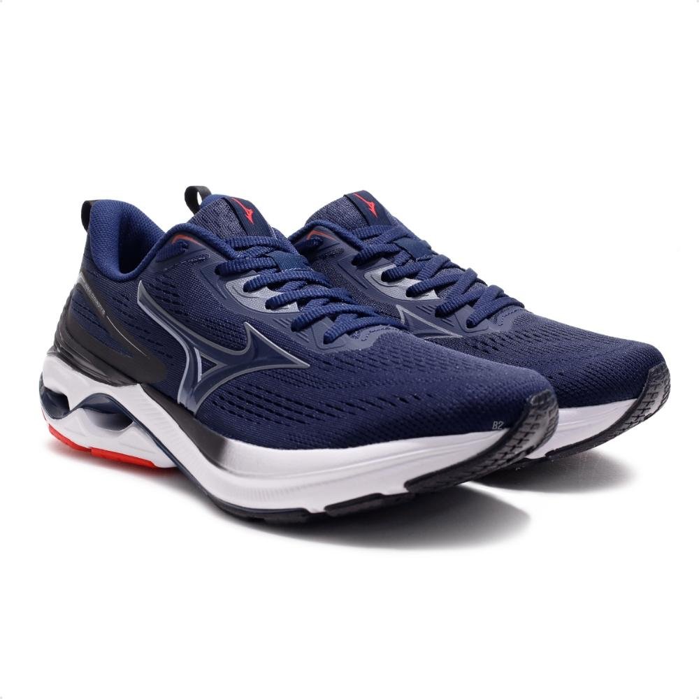 Tênis Mizuno Wave Dynasty 8 Unissex Azul Marinho 3