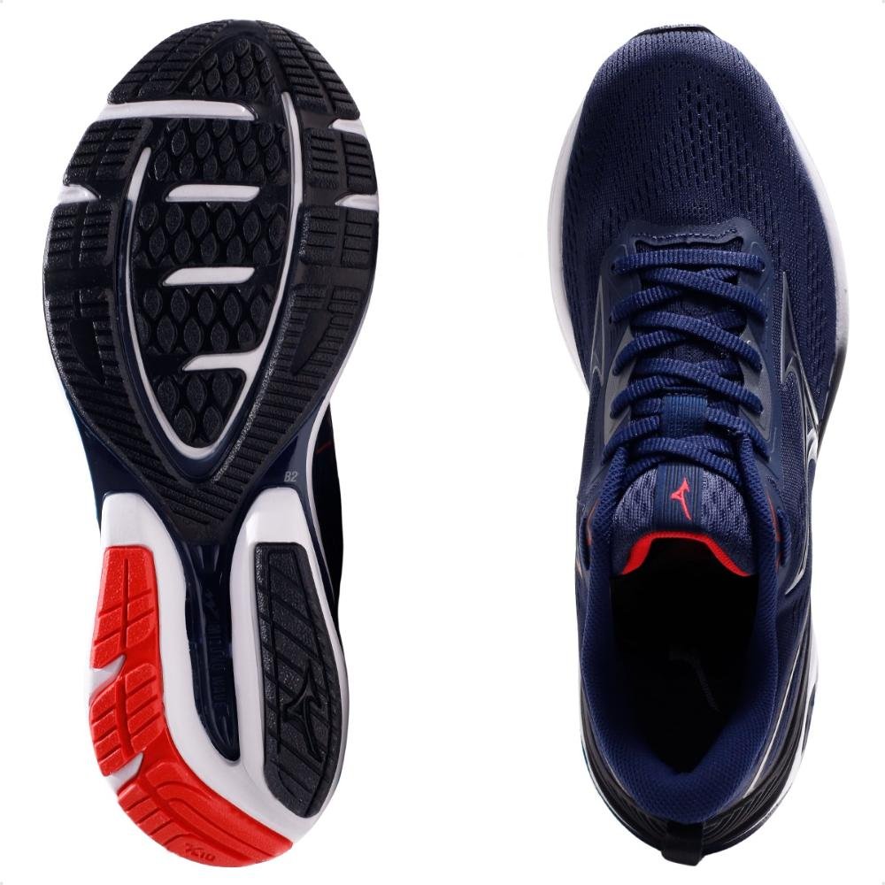 Tênis Mizuno Wave Dynasty 8 Unissex Azul Marinho 6