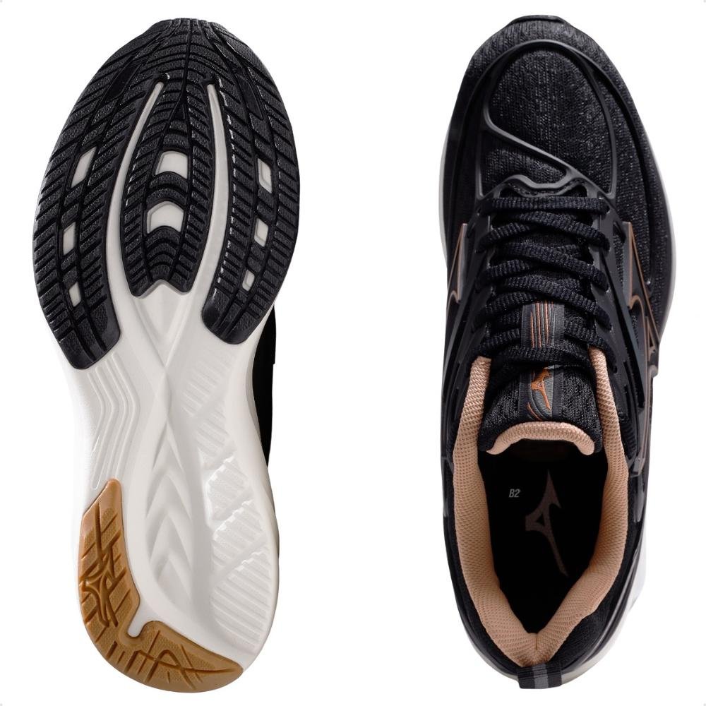Tênis Mizuno Space 6 Feminino Preto / Rosa Claro 6