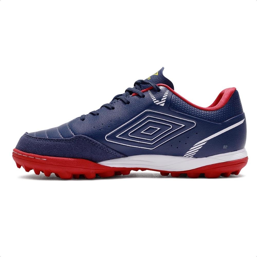 Chuteira Society Umbro Neo Comfort Masculina Marinho / Vermelho 2