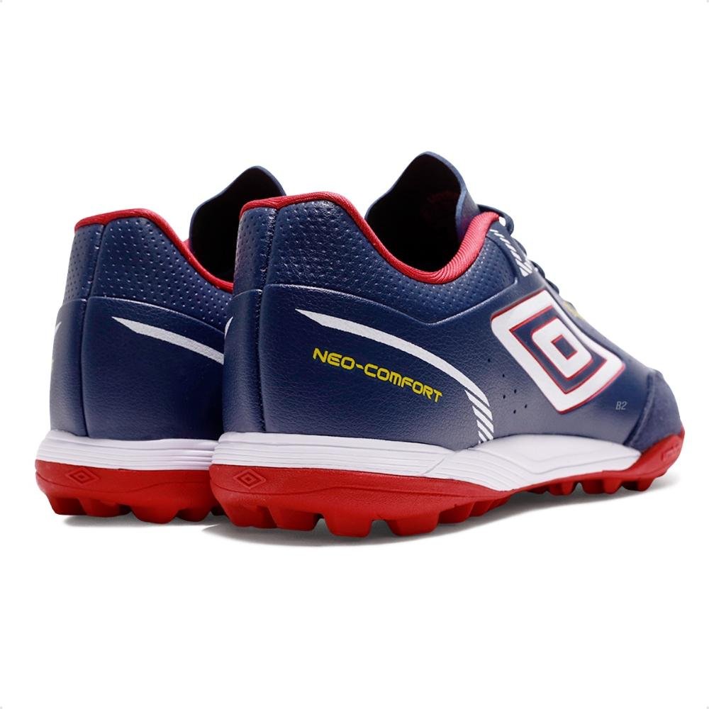 Chuteira Society Umbro Neo Comfort Masculina Marinho / Vermelho 5