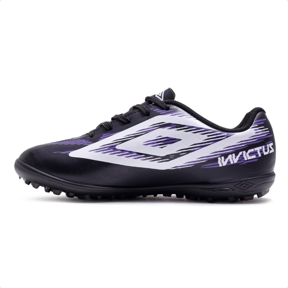 Chuteira Society Umbro Invictus Jr Preto/Branco 2