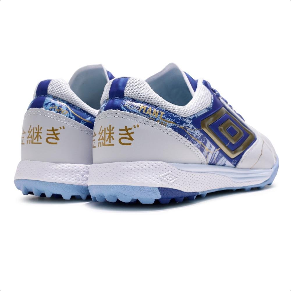Chuteira Society Umbro Adamant Master Class Pro Bump Branco/Azul 5