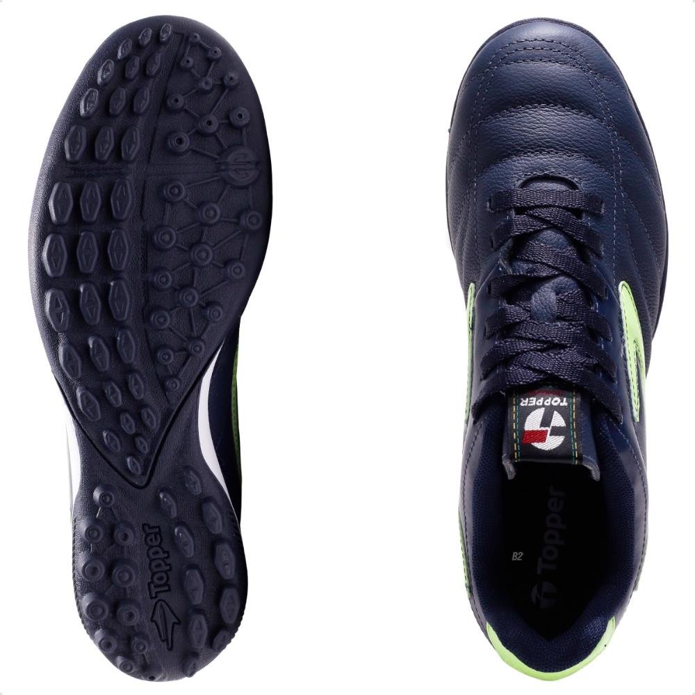 Chuteira Society Topper Furia II Masculino Azul Marinho 6