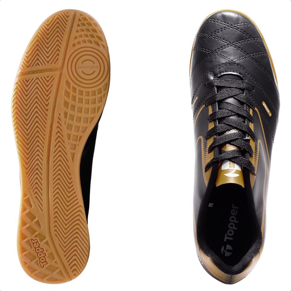 Chuteira Futsal Topper Cup 8 Masculina Preto/Marrom 6