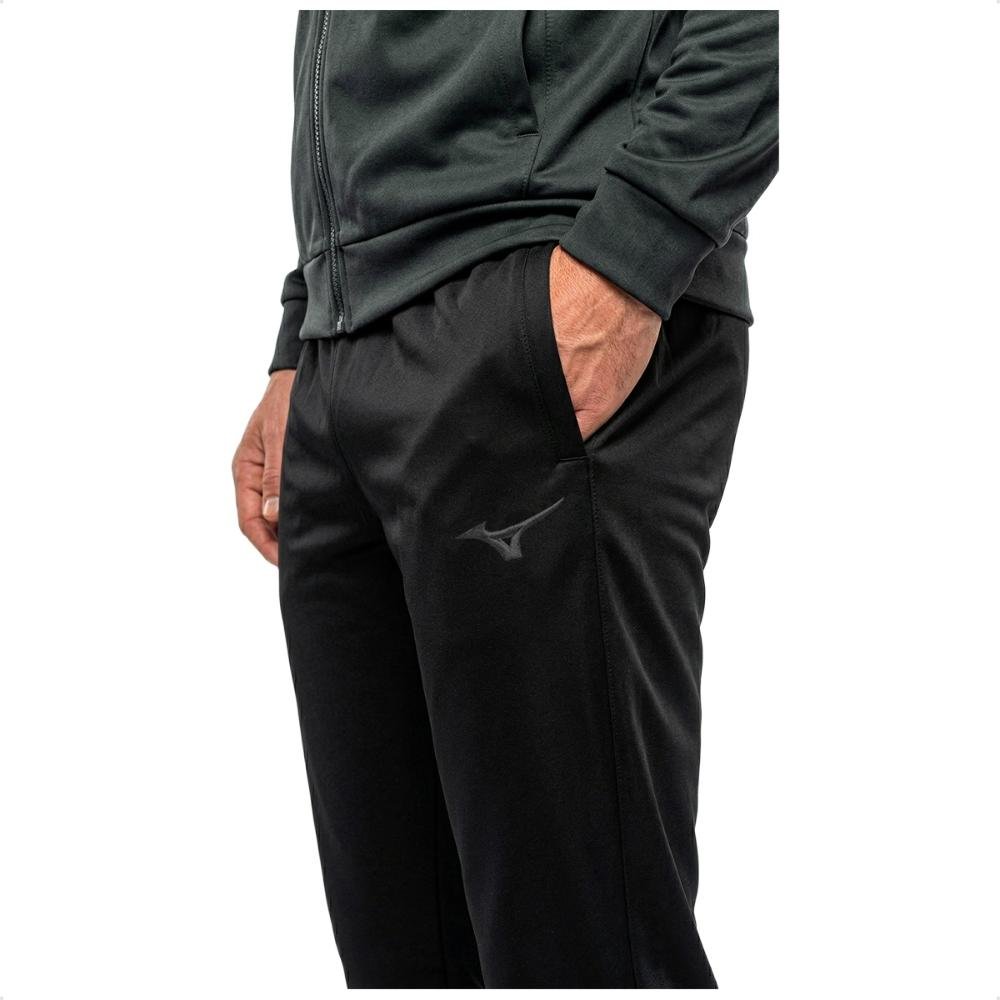 Conjunto Agasalho Mizuno II Training Masculino Cinza/Preto 2