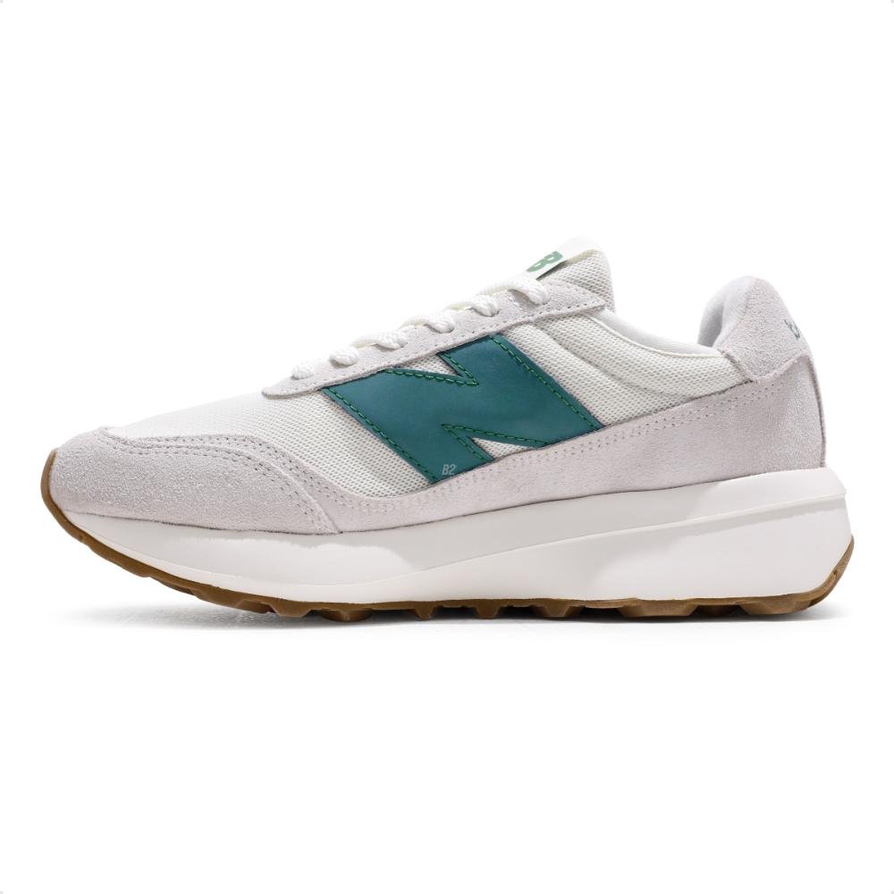 Tênis New Balance 370v1 Unissex Cinza/Verde 2