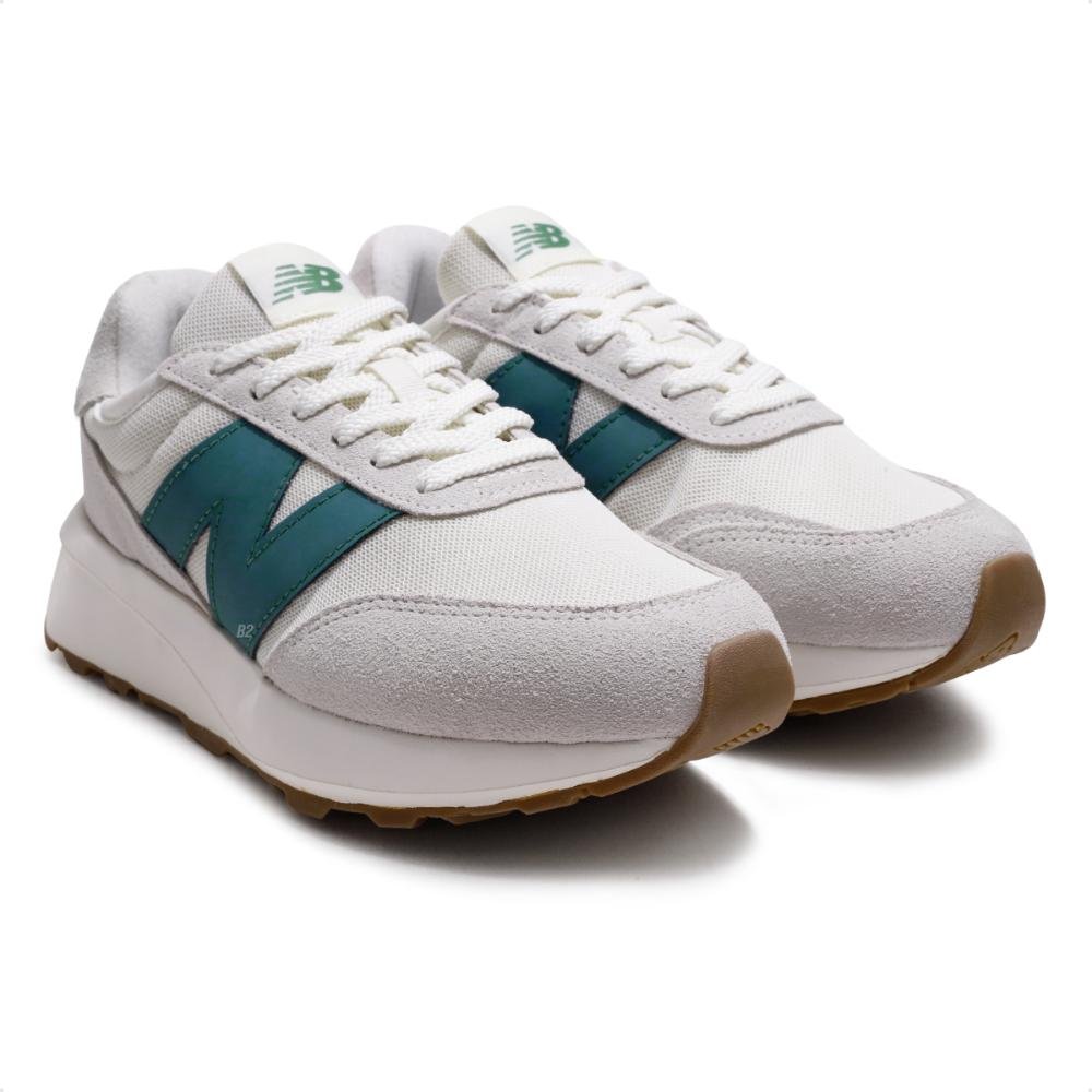 Tênis New Balance 370v1 Unissex Cinza/Verde 3