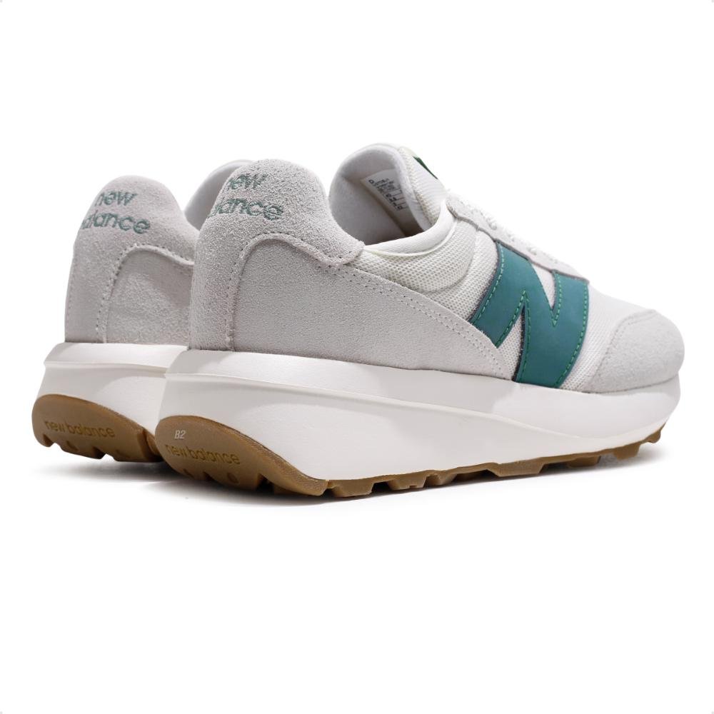 Tênis New Balance 370v1 Unissex Cinza/Verde 5