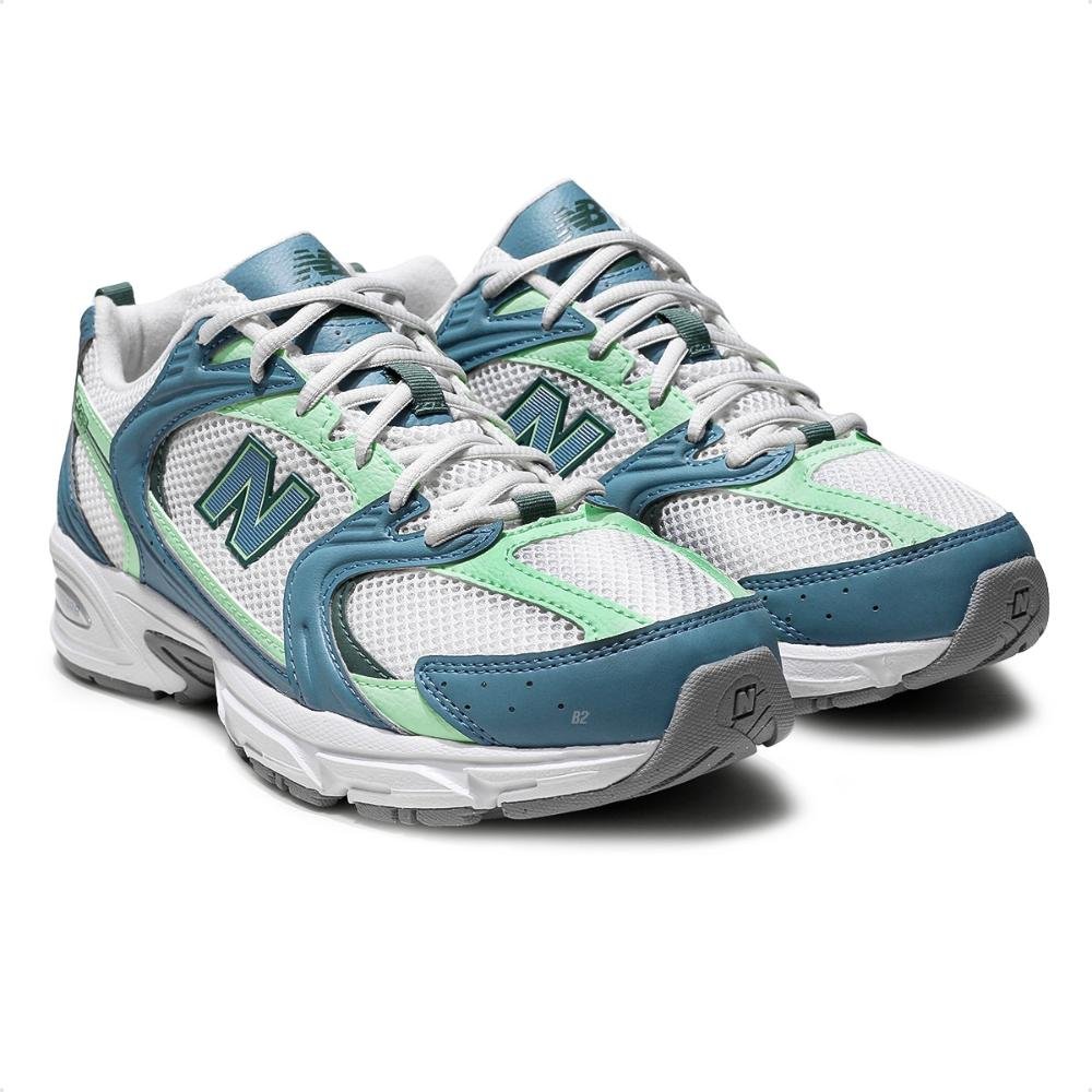 Tênis Casual New Balance 530 Unissex Azul/Verde 3