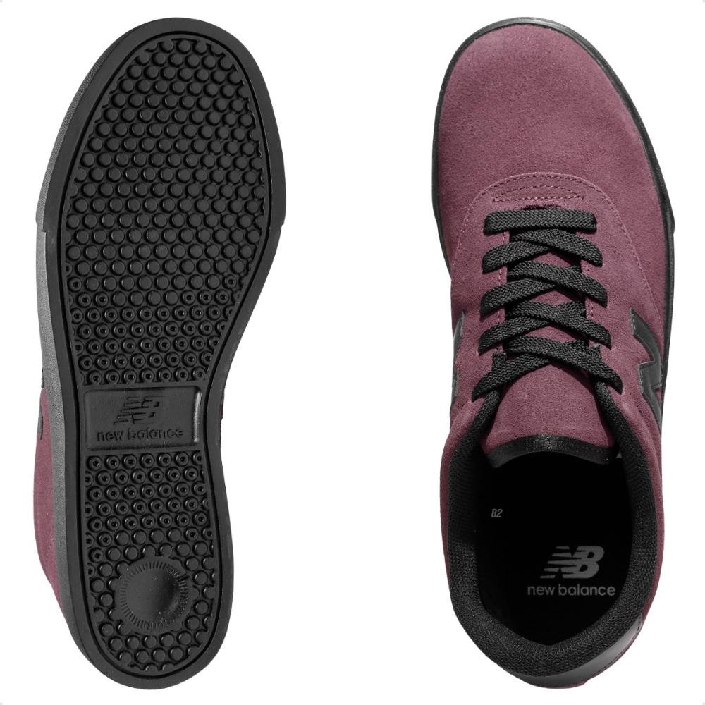 Tênis New Balance 55 Unissex Casual Bordô/Preto 6