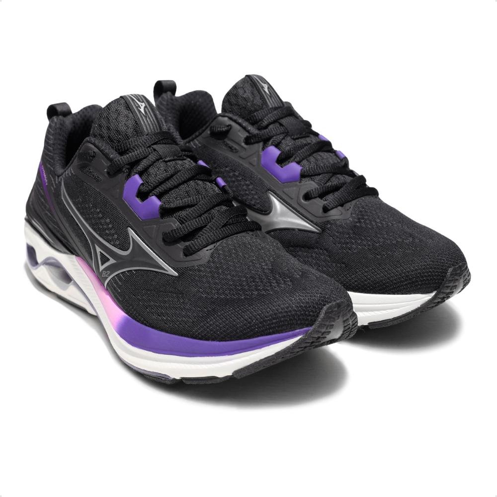 Tênis Mizuno Wave Dynasty 7 Feminino Preto/Roxo 3