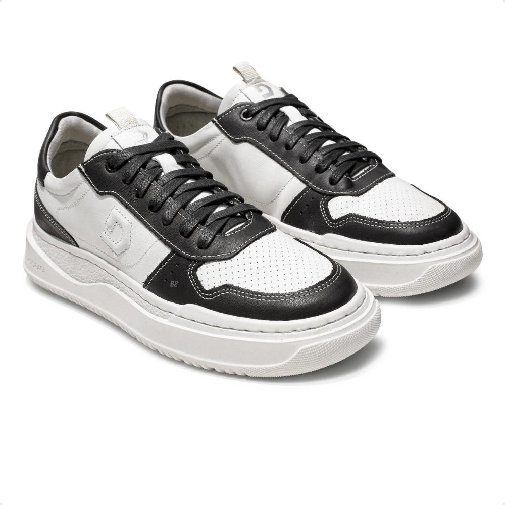 Tênis Democrata Block Masculino Branco/Preto 3