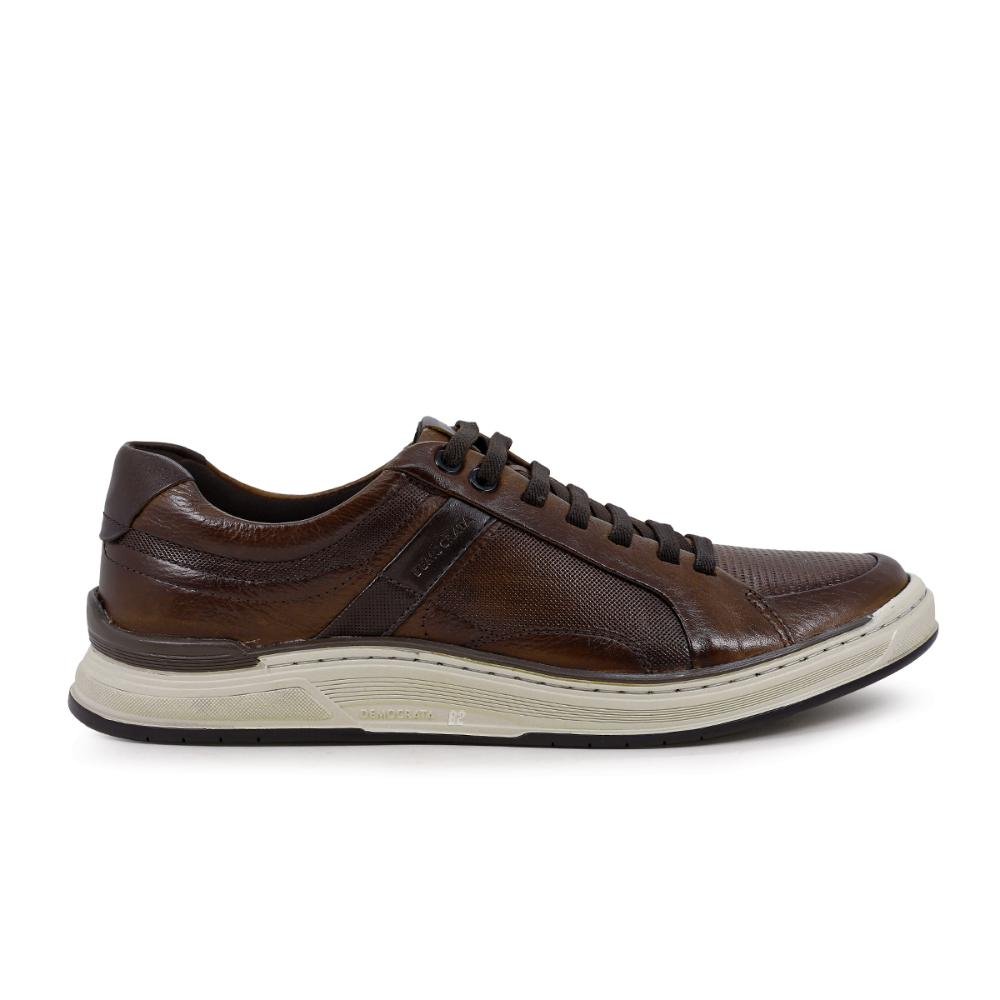 Sapatênis Democrata Denim Loop + Cinto Dupla Face Fivela Marrom/Azul Marinho 6