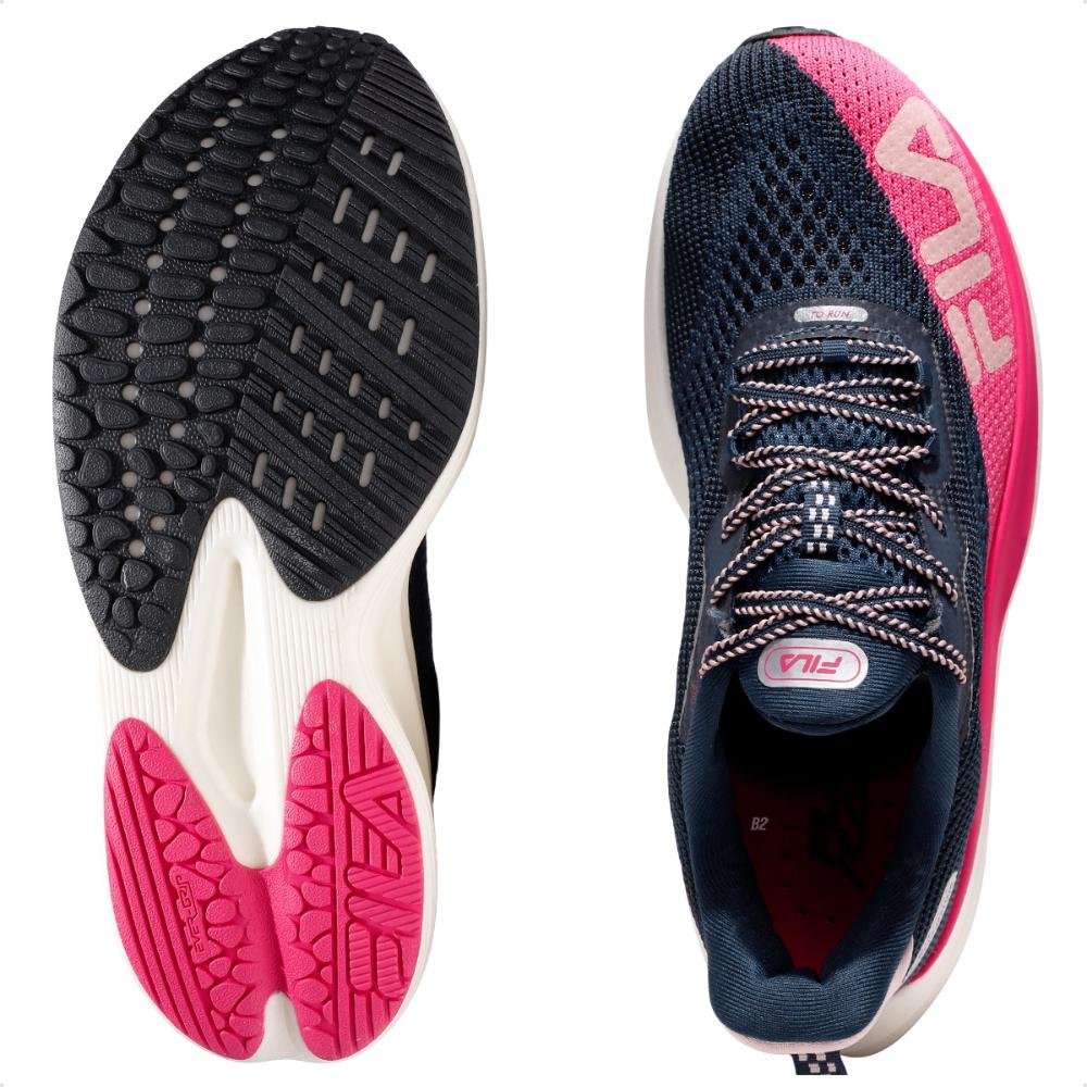 Tênis Fila Racer Speedzone Feminino  Azul Marinho/Rosa 6