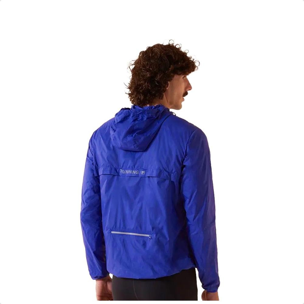 Jaqueta Fila Corta Vento Racer Run Masculina Azul 2