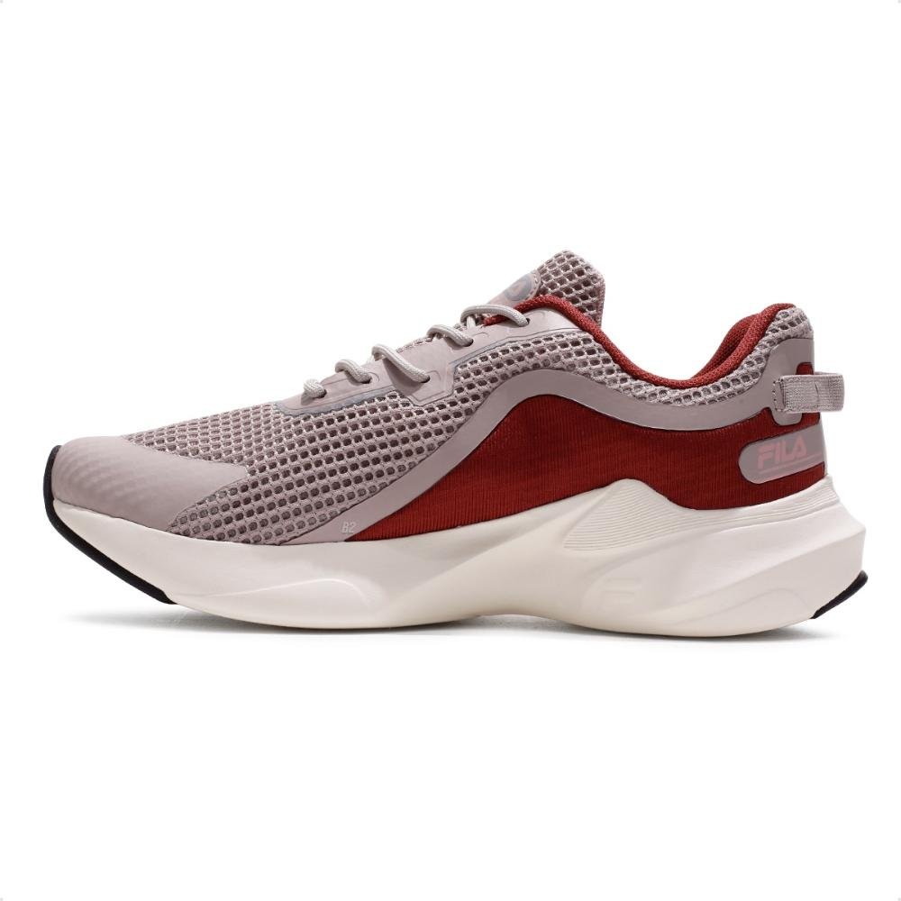 Tênis Fila Recovery Feminino Bege/Bordô 2