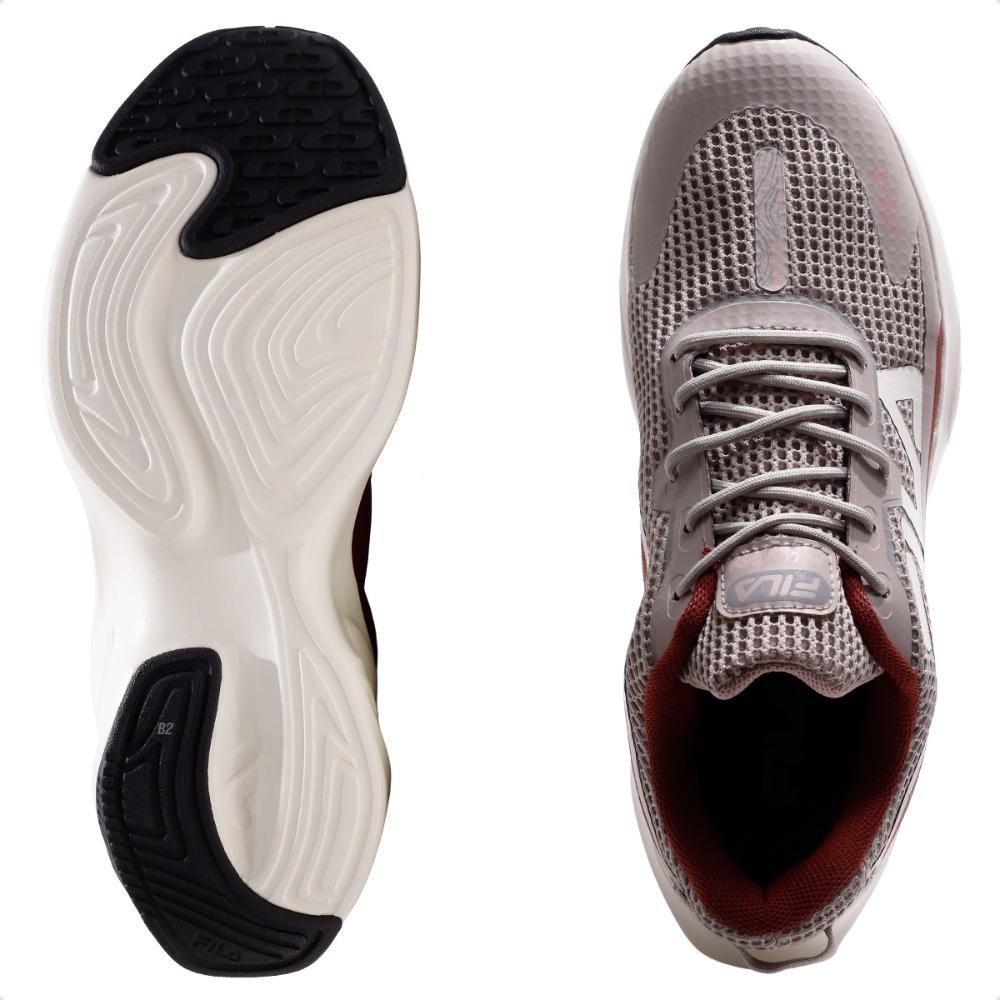 Tênis Fila Recovery Feminino Bege/Bordô 6