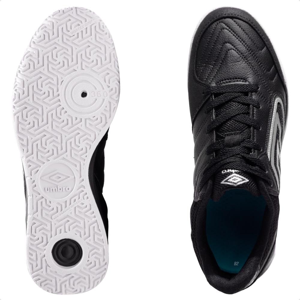 Chuteira Futsal Umbro Pro Challenge Uptake Masculina Preto/Branco 6