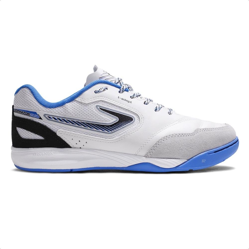 Chuteira Futsal Topper Dominator Club VI Unissex Branco/Azul