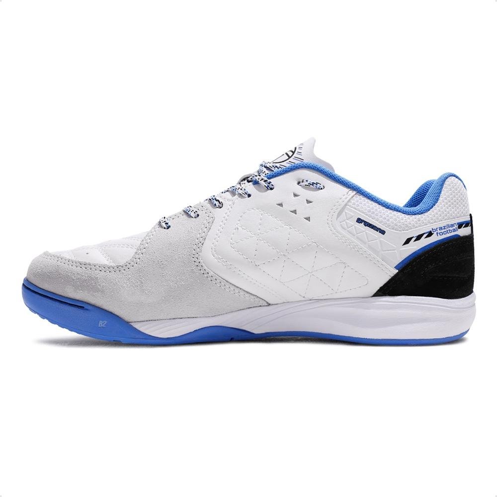 Chuteira Futsal Topper Dominator Club VI Unissex Branco/Azul 2