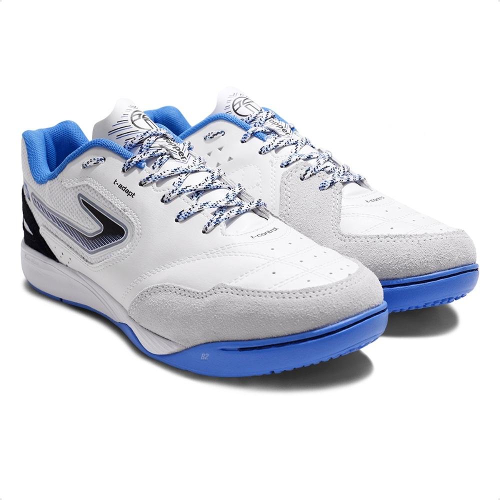 Chuteira Futsal Topper Dominator Club VI Unissex Branco/Azul 3