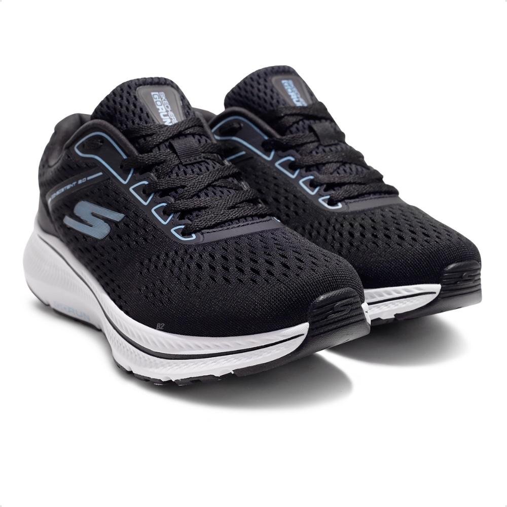 Tênis Skechers Go Run Consistente 2 Feminino Preto/Azul 3