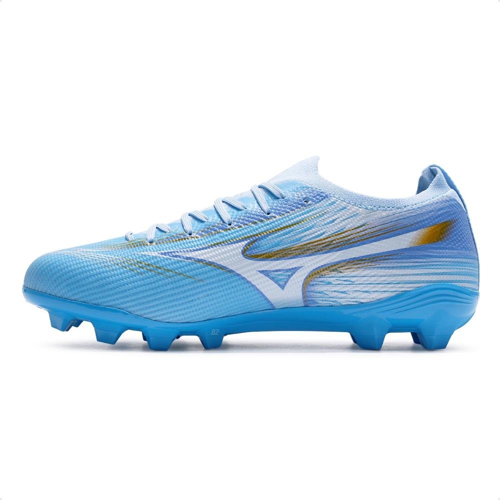 Chuteira Campo Mizuno Alpha Club Md Masculina Azul 2