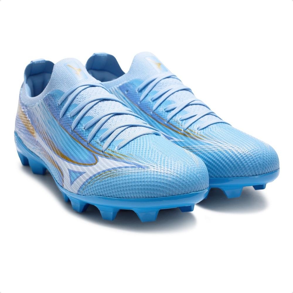 Chuteira Campo Mizuno Alpha Club Md Masculina Azul 3