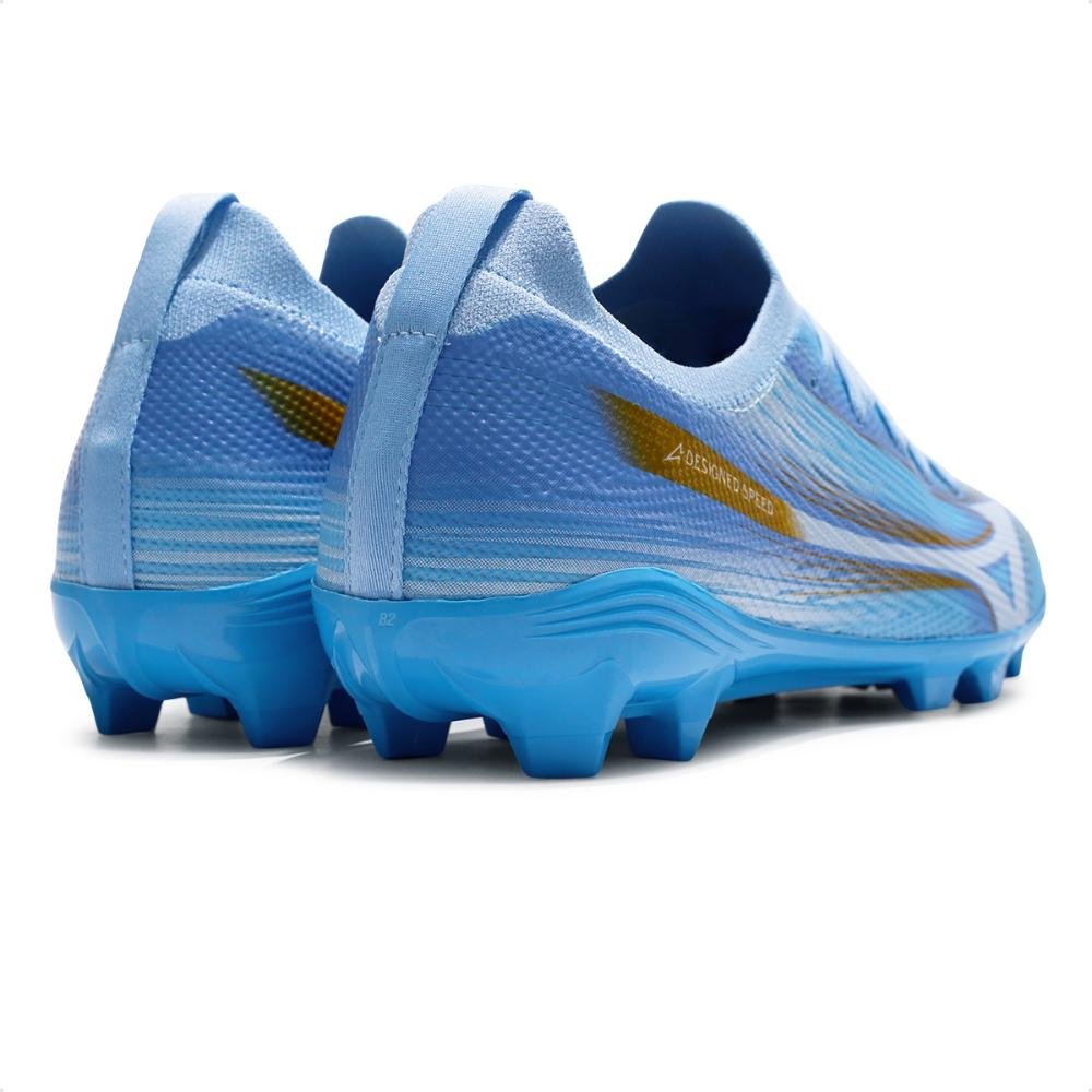 Chuteira Campo Mizuno Alpha Club Md Masculina Azul 5