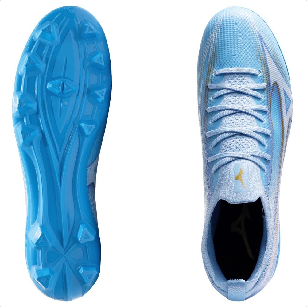 Chuteira Campo Mizuno Alpha Club Md Masculina Azul 6