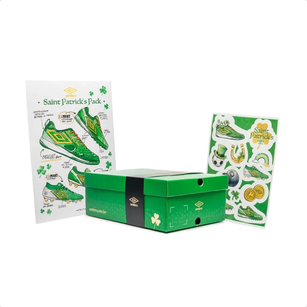 Chuteira Society Umbro Adamant Master Class Pro Bump Stp Masculina Verde 9