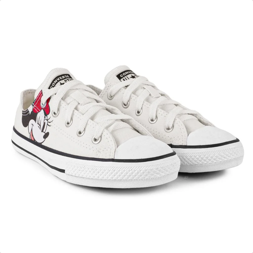 Tênis Converse All Star Chuck Taylor Minnie Juvenil Branco 3