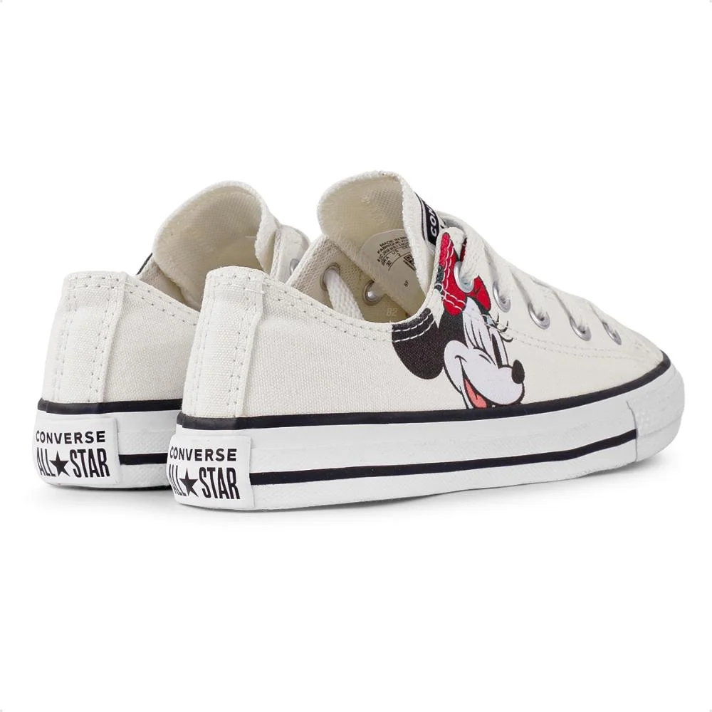 Tênis Converse All Star Chuck Taylor Minnie Juvenil Branco 5