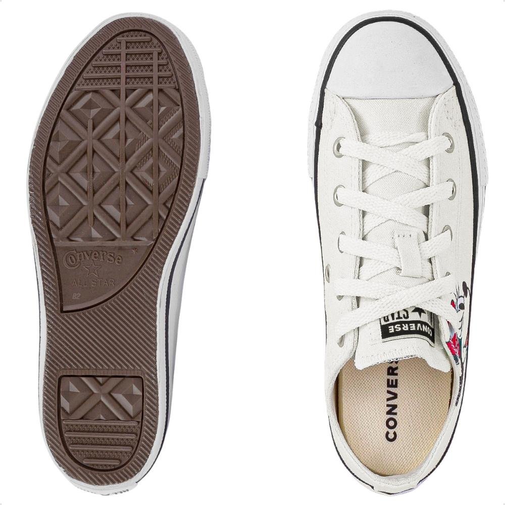 Tênis Converse All Star Chuck Taylor Minnie Juvenil Branco 6