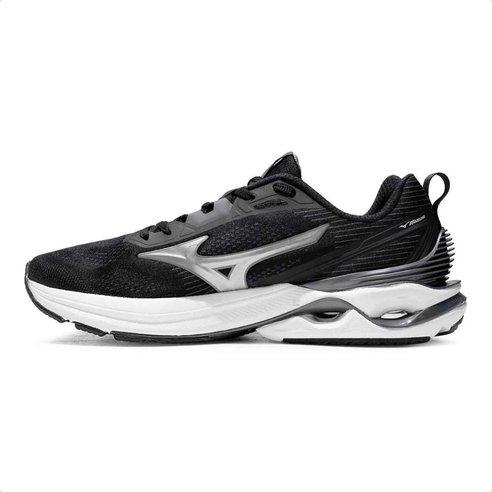 Tênis Mizuno Masculino Wave Dynasty 7  Original Preto/Branco 2